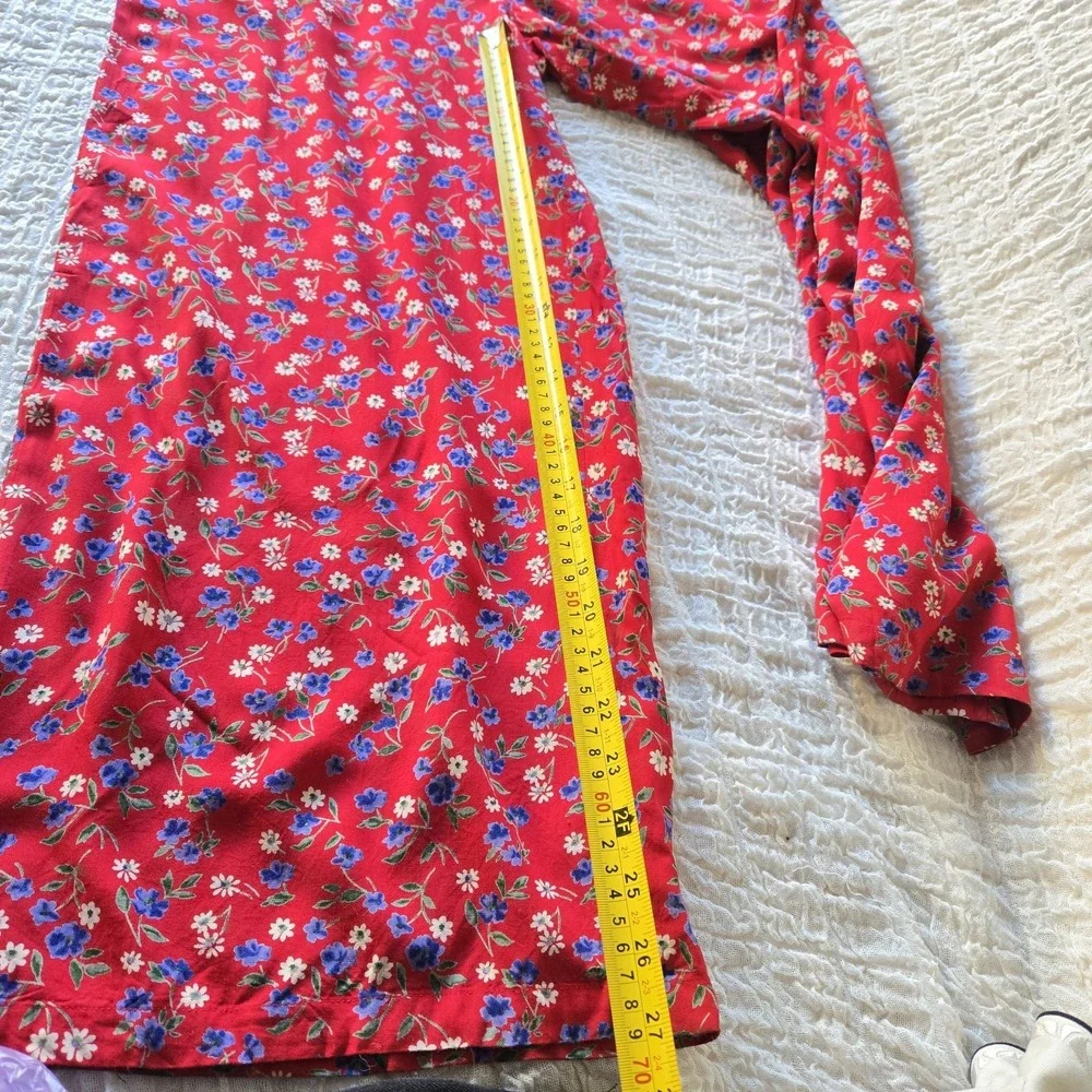 Patrons Of Peace Sz XS Floral Smocked Strapless Wide-Leg Jumpsuit Prairie Travel